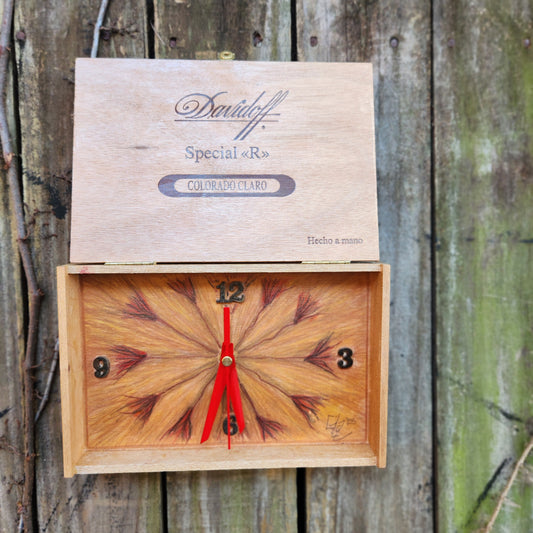 Handcrafted Cigar Box Clock by @LaChicaCigar