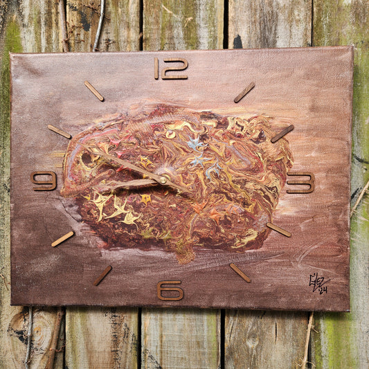 Canvas Painting Wall Clock by @LaChicaCigar